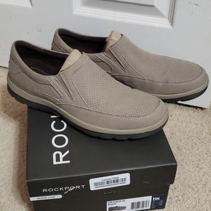 Mens Tan Rockport Memory Foam Loafer